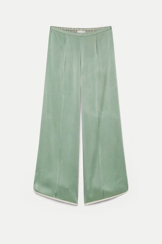 ENVERS SHINY SATIN CROPPED PANTS
