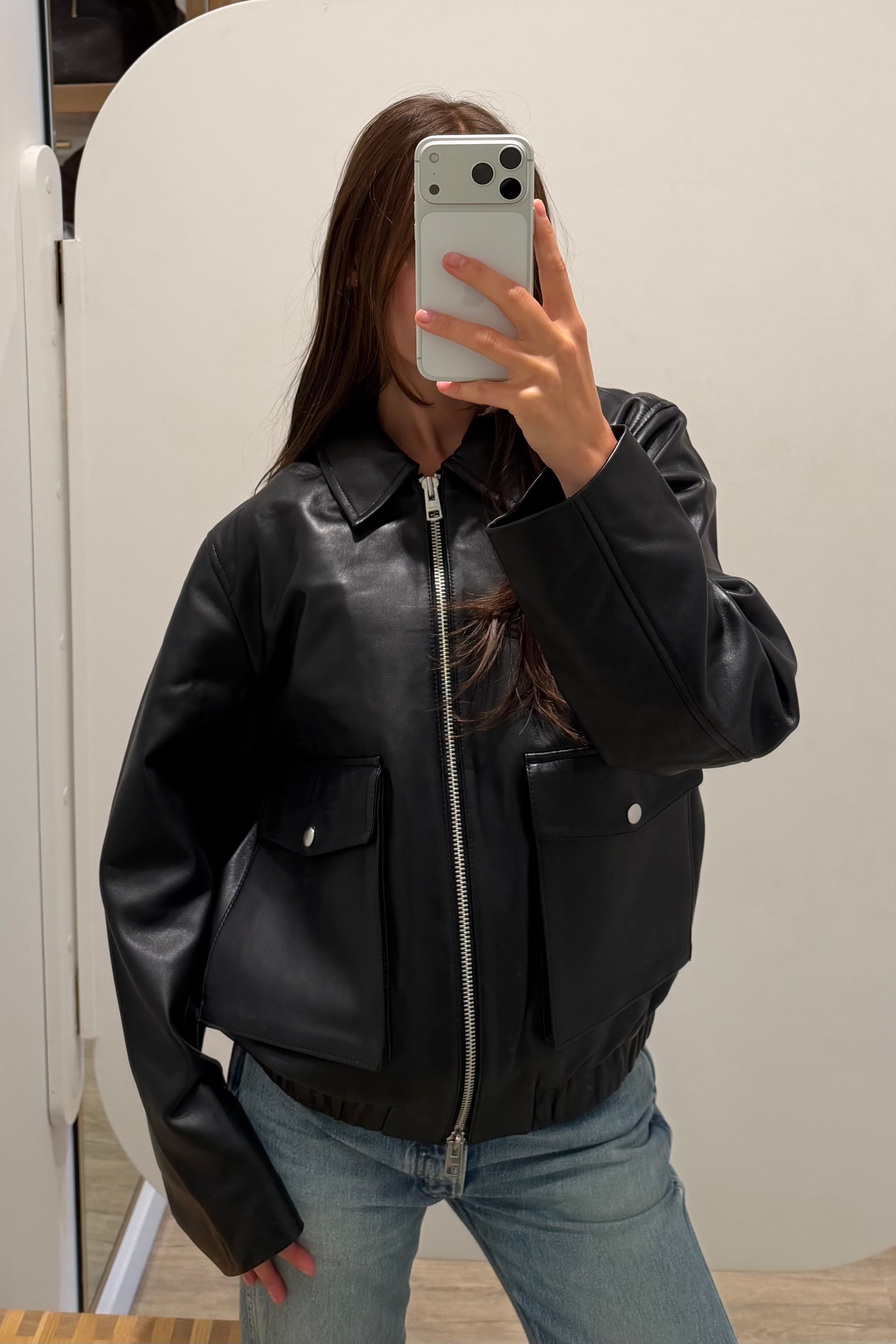 ZIP FRONT BOMBER JACKET