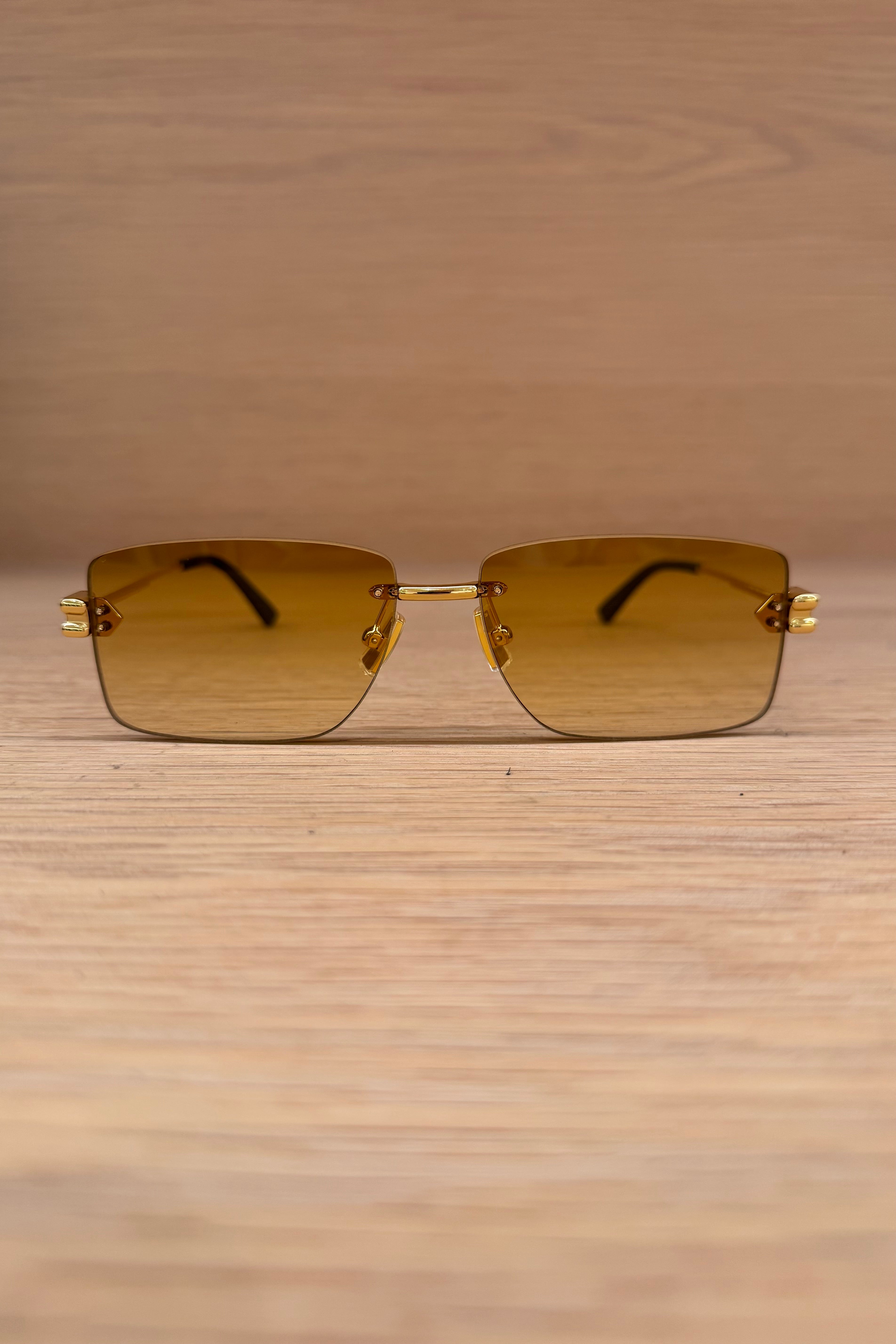 BOTTEGA VENETA RECTANGLE SUNGLASSES