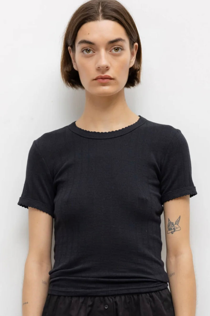 POINTELLE SLIM FIT TEE
