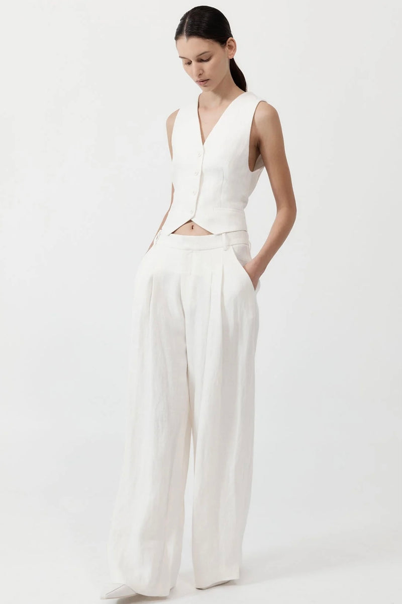 TAILORED LINEN PANTS