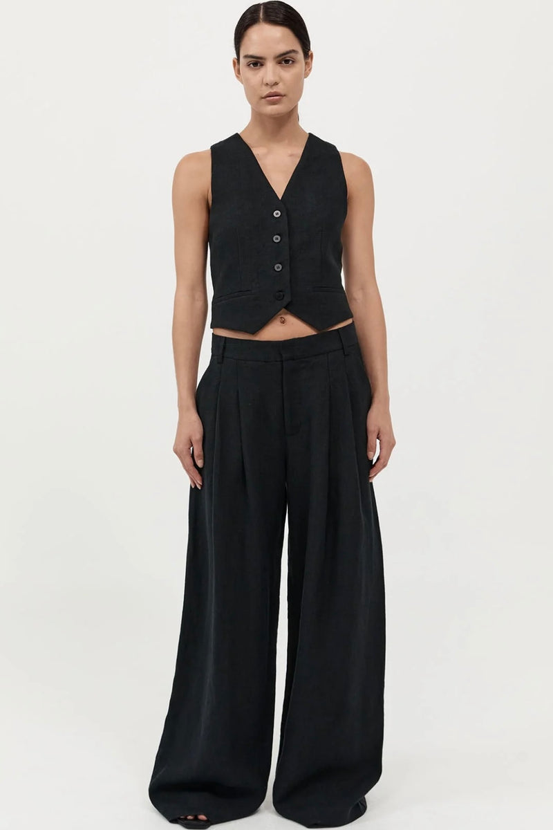 TAILORED LINEN PANTS