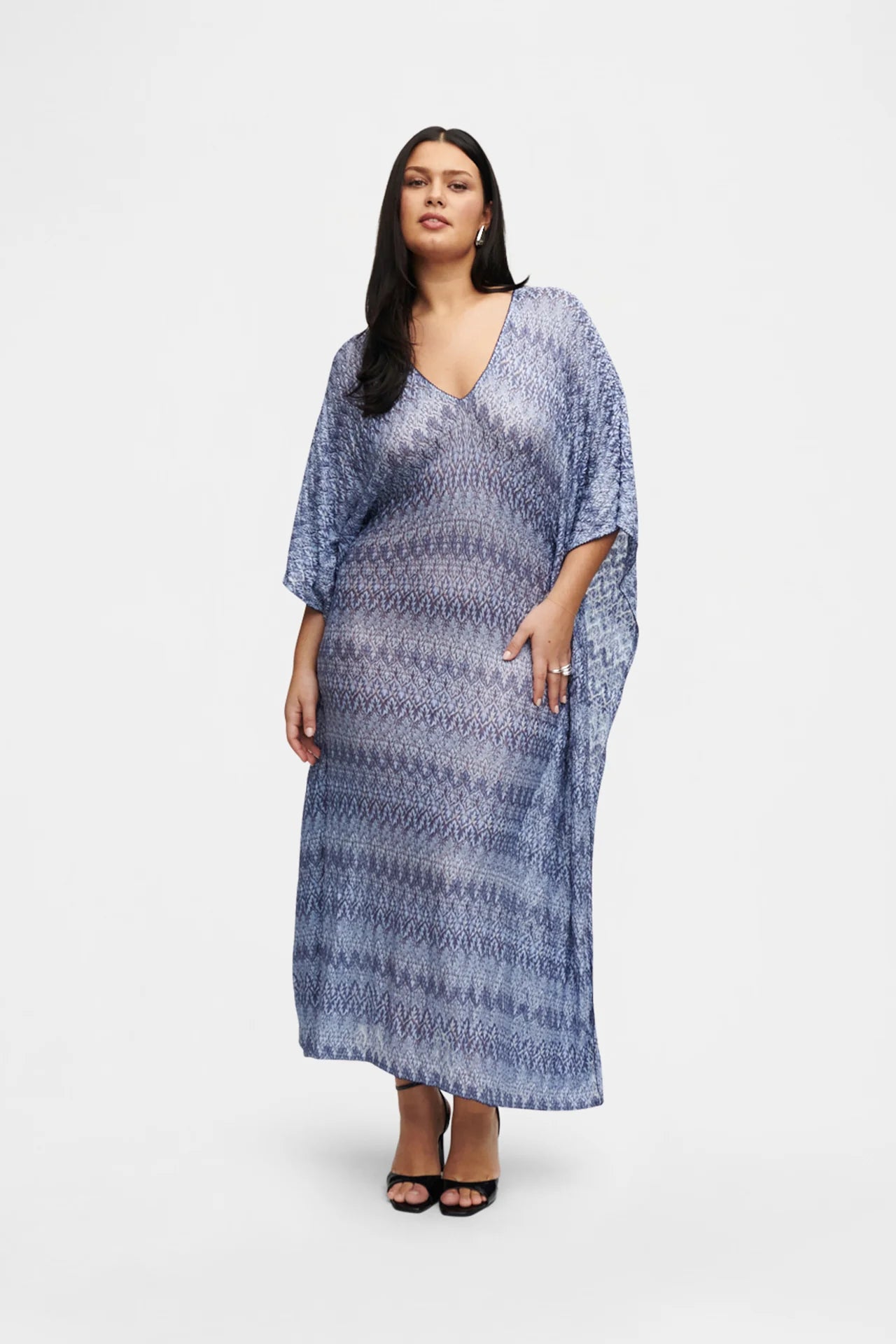 BLUE & GOLD KNIT KAFTAN