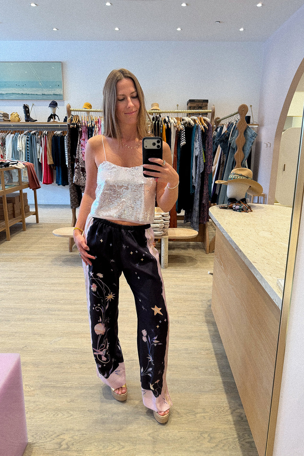 DELIVERANCE PRINT SILK TROUSER