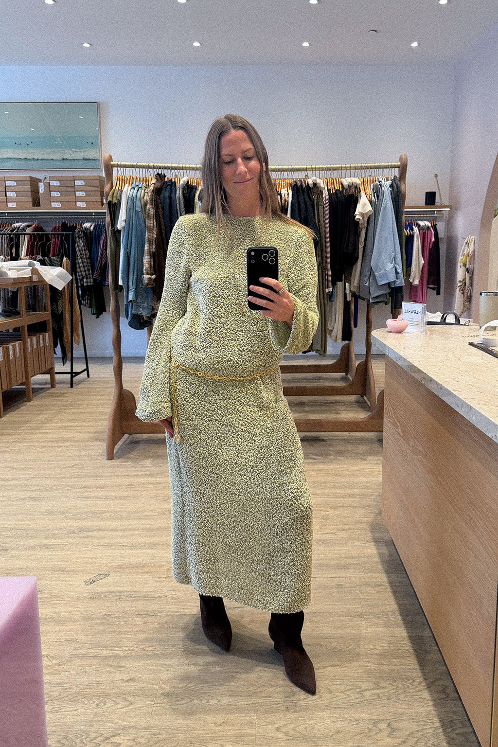 WREN TEXTURED CHENILLE DRESS