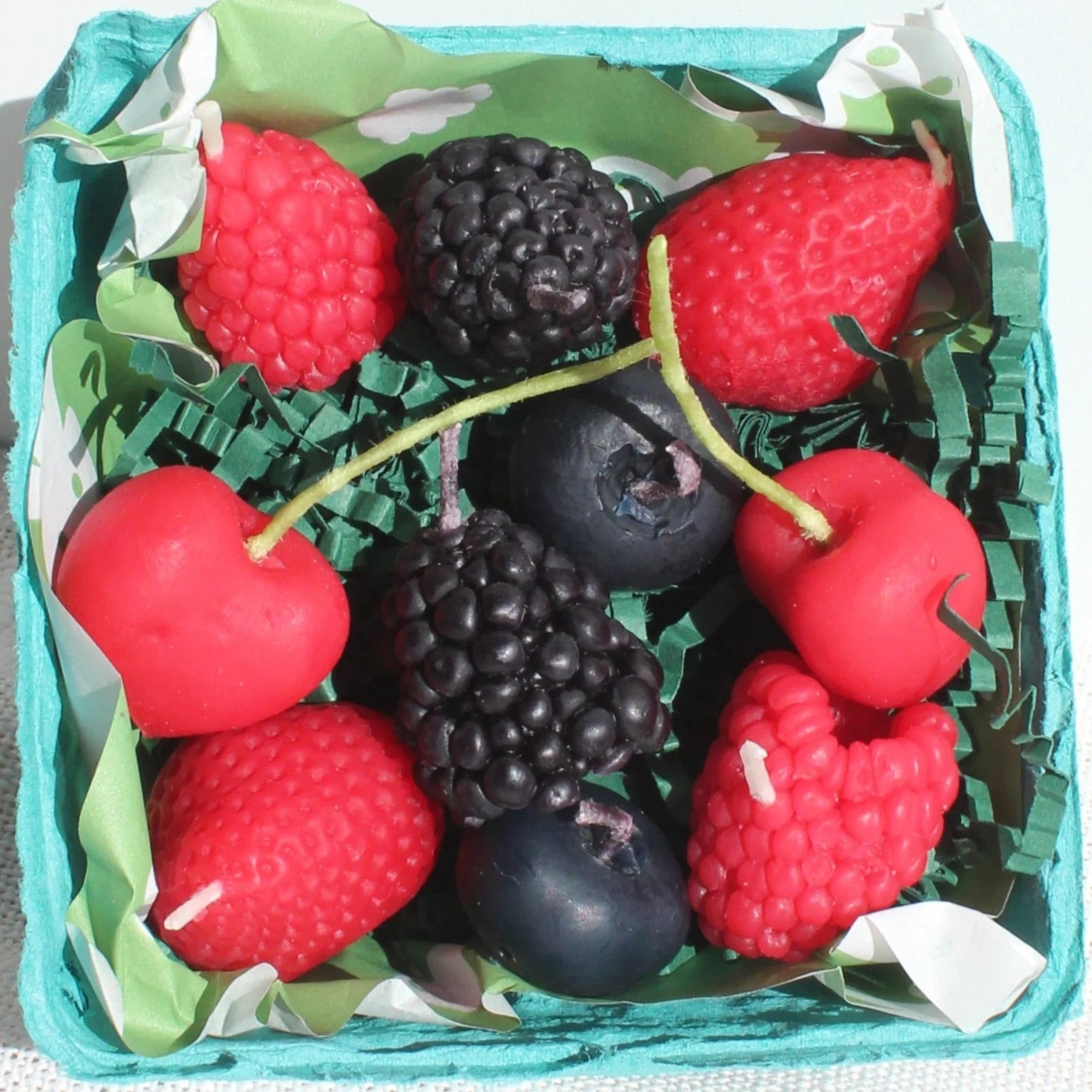 MIXED BERRY BIRTHDAY CANDLES - SET OF 10