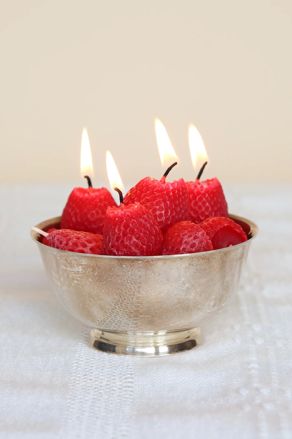 STRAWBERRY BIRTHDAY CANDLES - SET OF 10