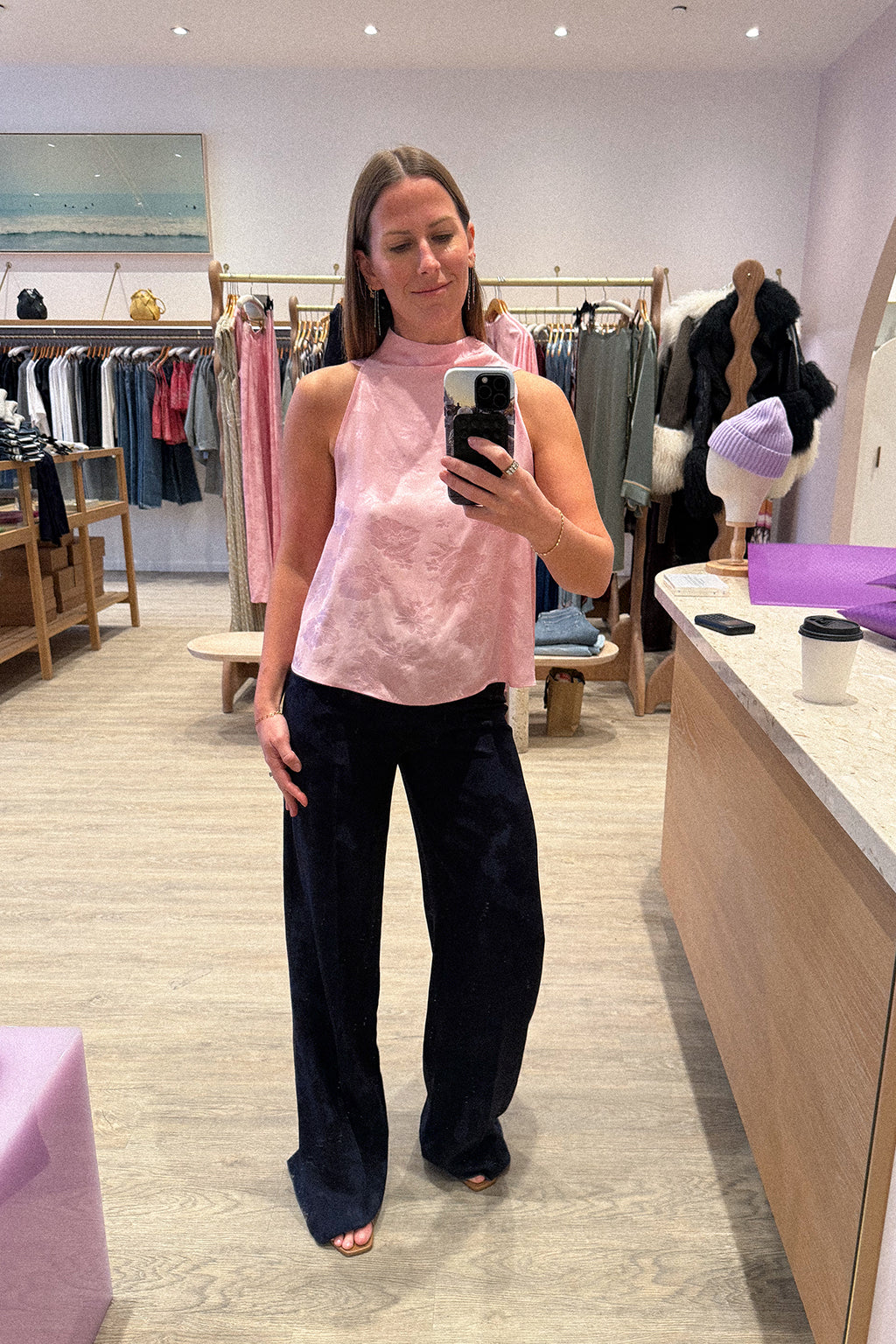 JACQUARD BIAS TOP