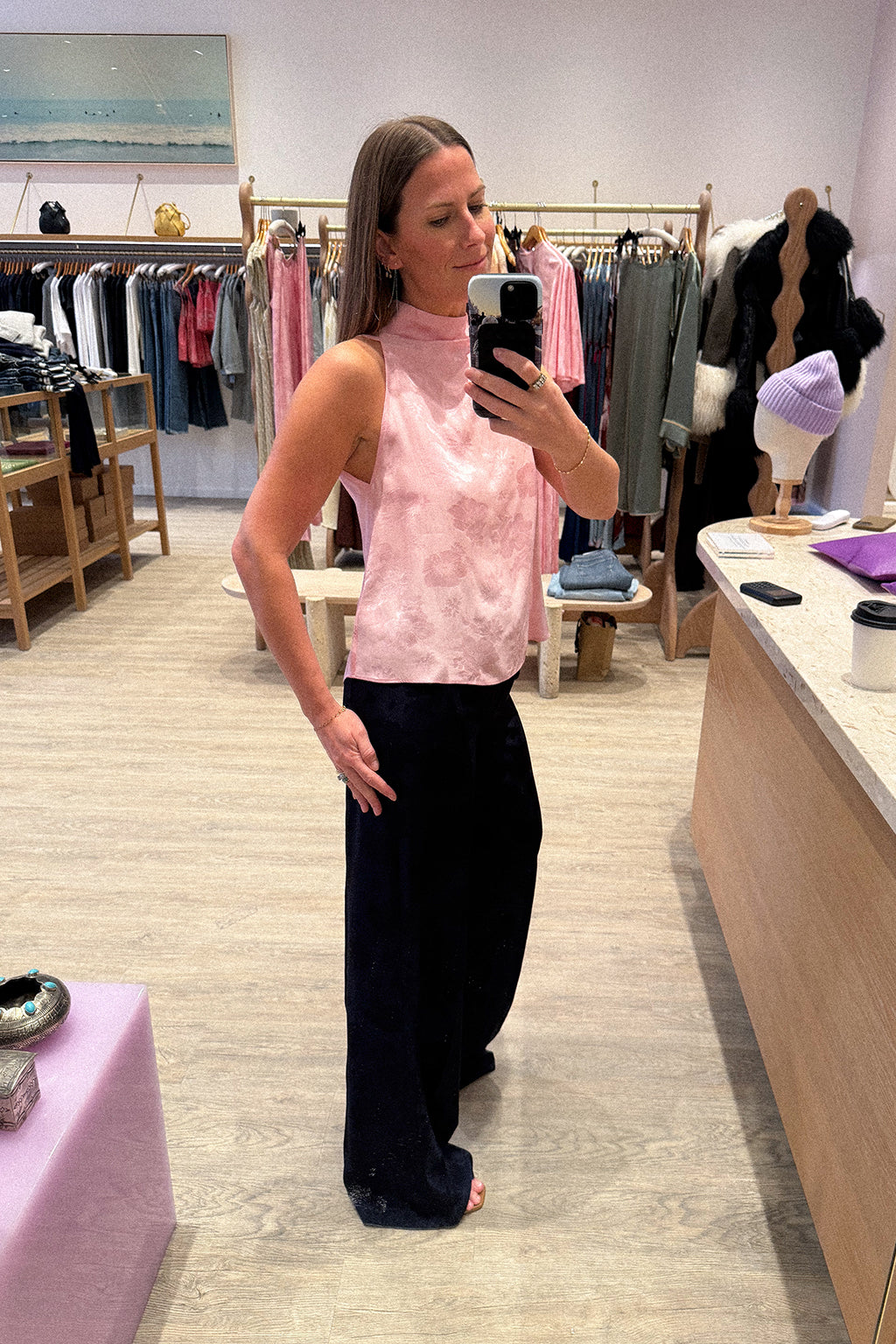 JACQUARD BIAS TOP