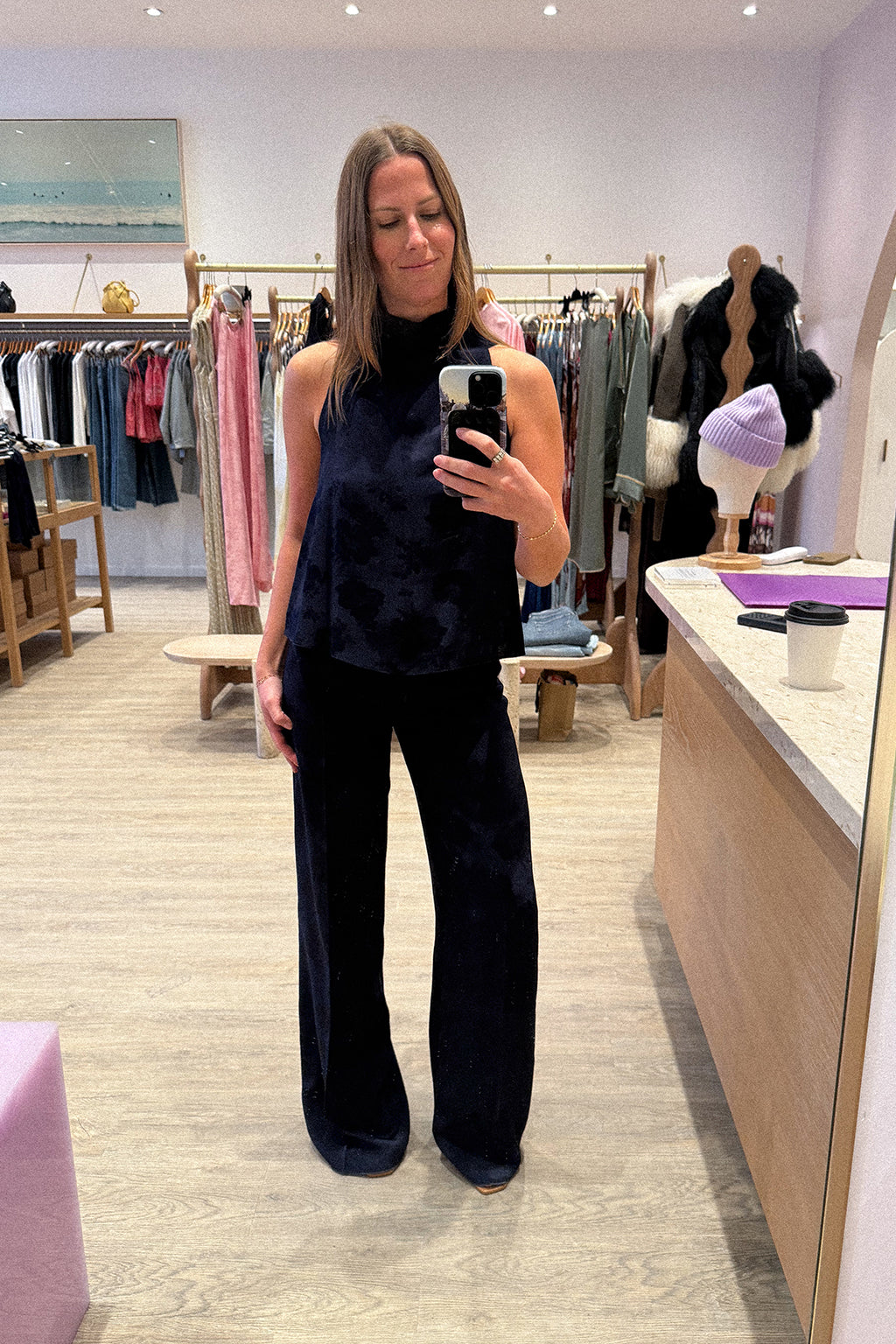 JACQUARD BIAS TOP