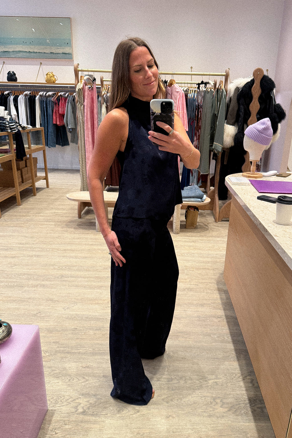 JACQUARD BIAS TOP