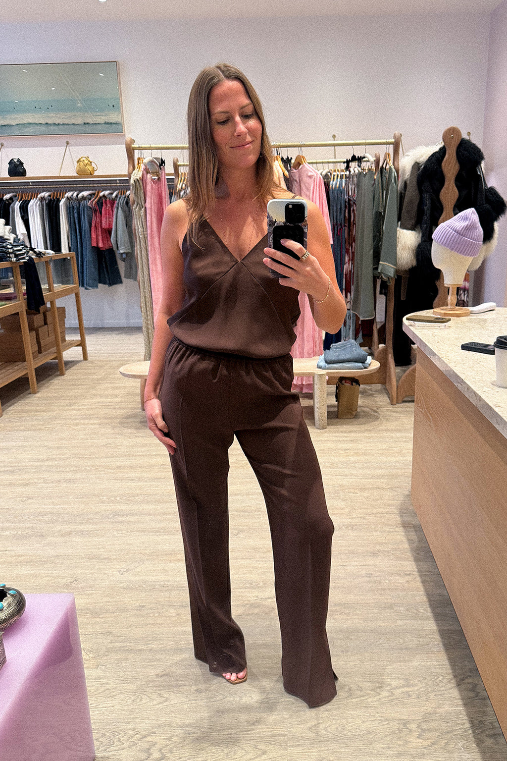 ENVERS MATTE SATIN TROUSERS