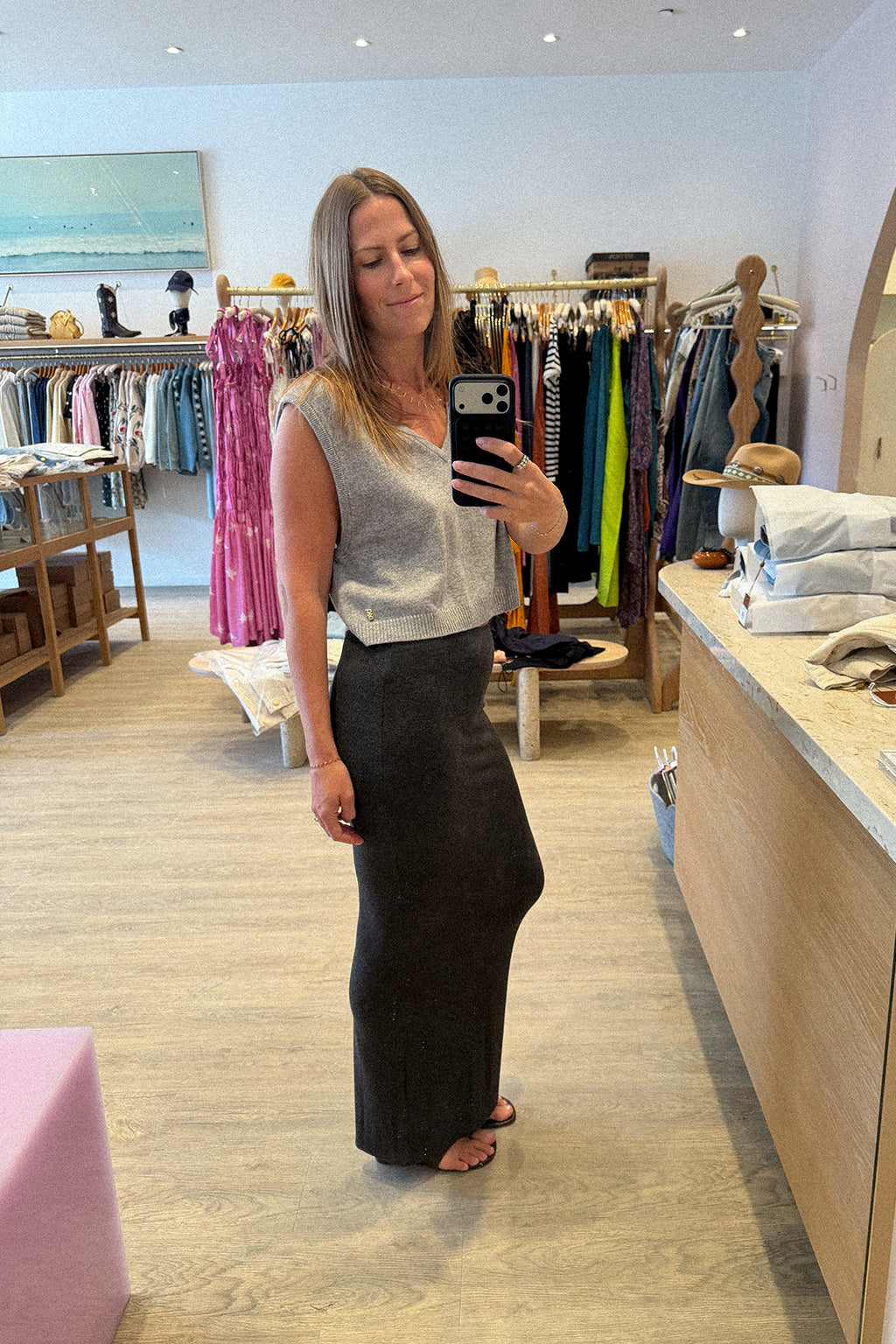 LEON CROPPED CASHMERE VEST