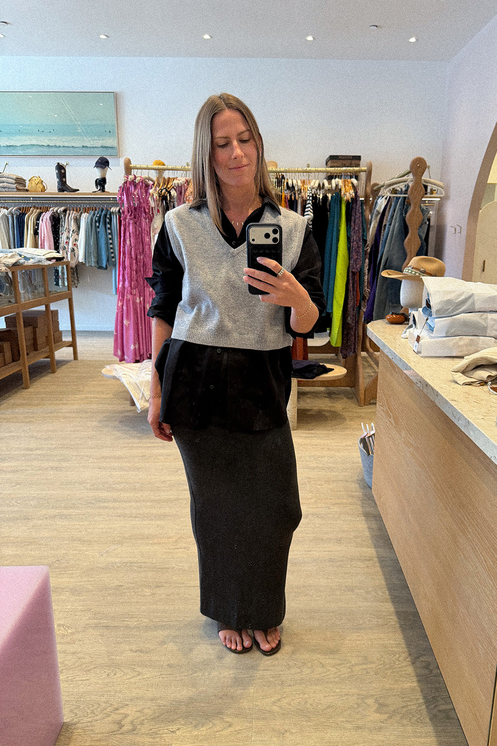 LEON CROPPED CASHMERE VEST