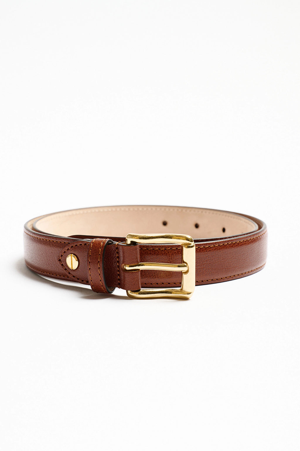 THE WAVE BELT IN TAN LEATHER