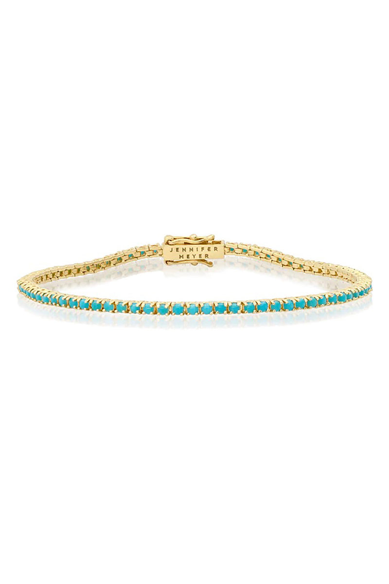 4-PRONG TURQUOISE TENNIS BRACELET