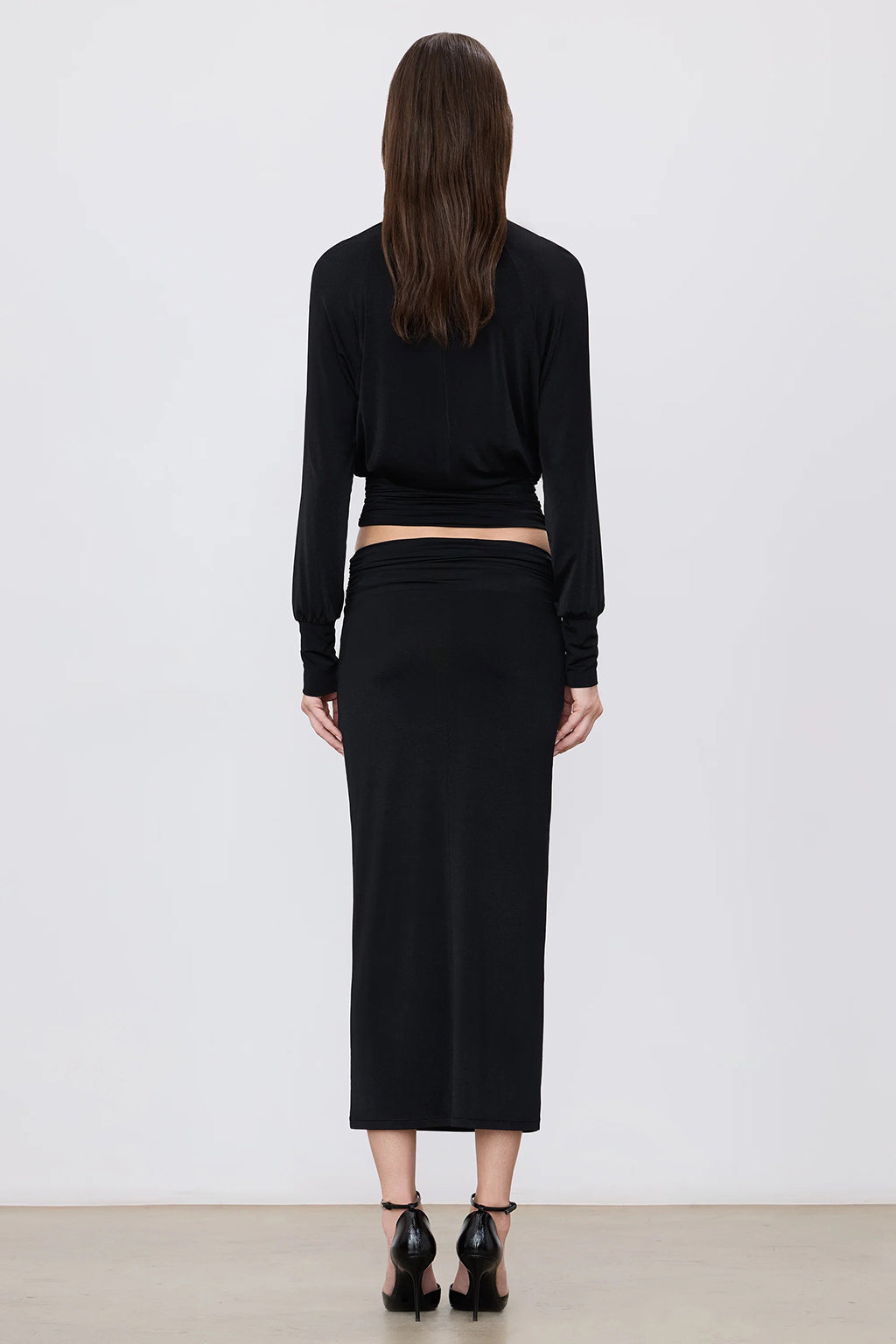 ELSA LIQUID JERSEY MIDI SKIRT