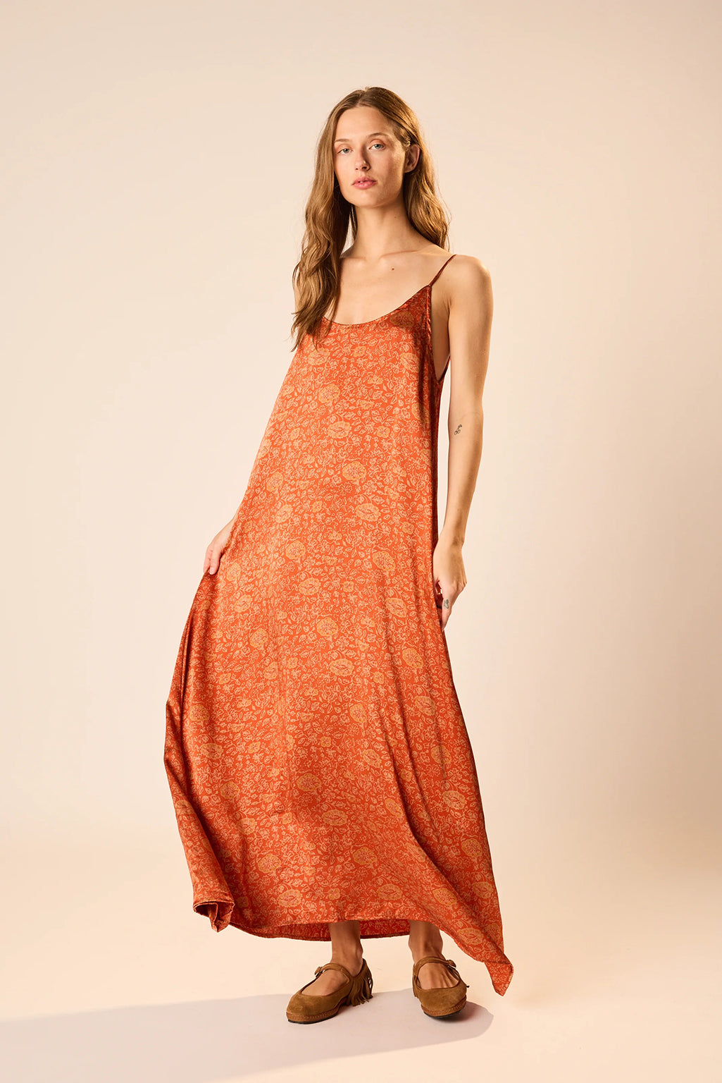 HEATHER SILK MAXI DRESS