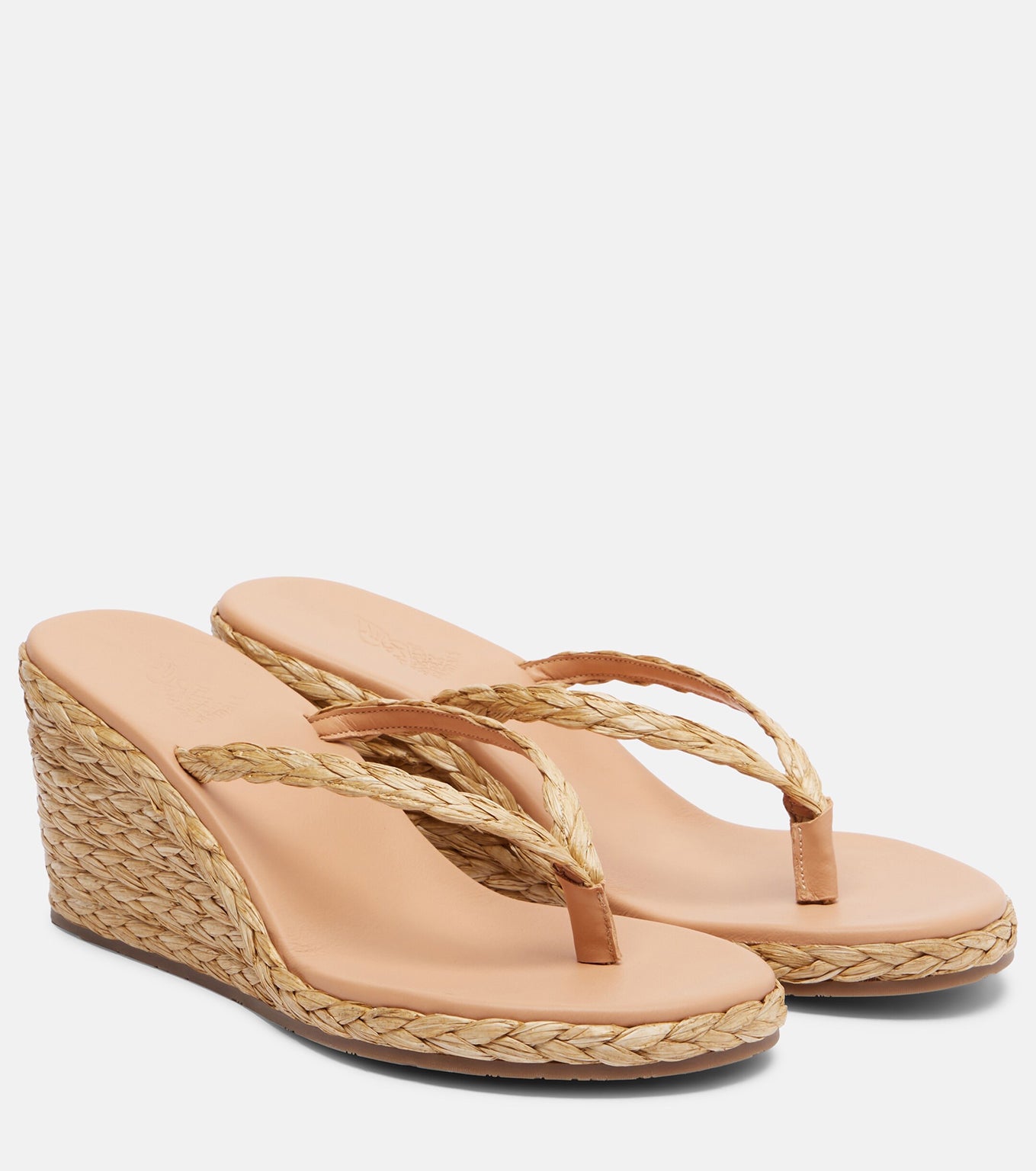 ETHERIA RAFFIA WEDGE THONG SANDAL