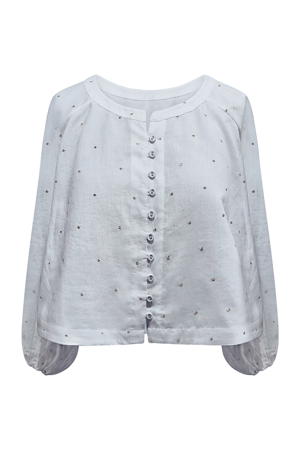 EMBELLISHED ROYAL BLOUSE