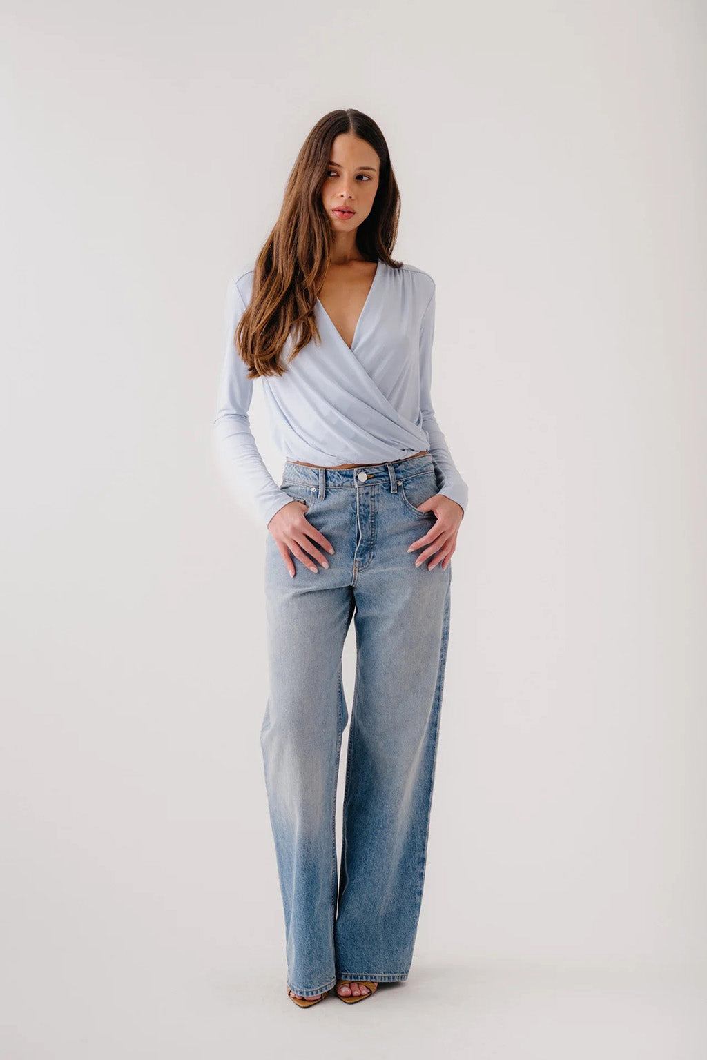CADIZ GATHERED WRAP SHIRT
