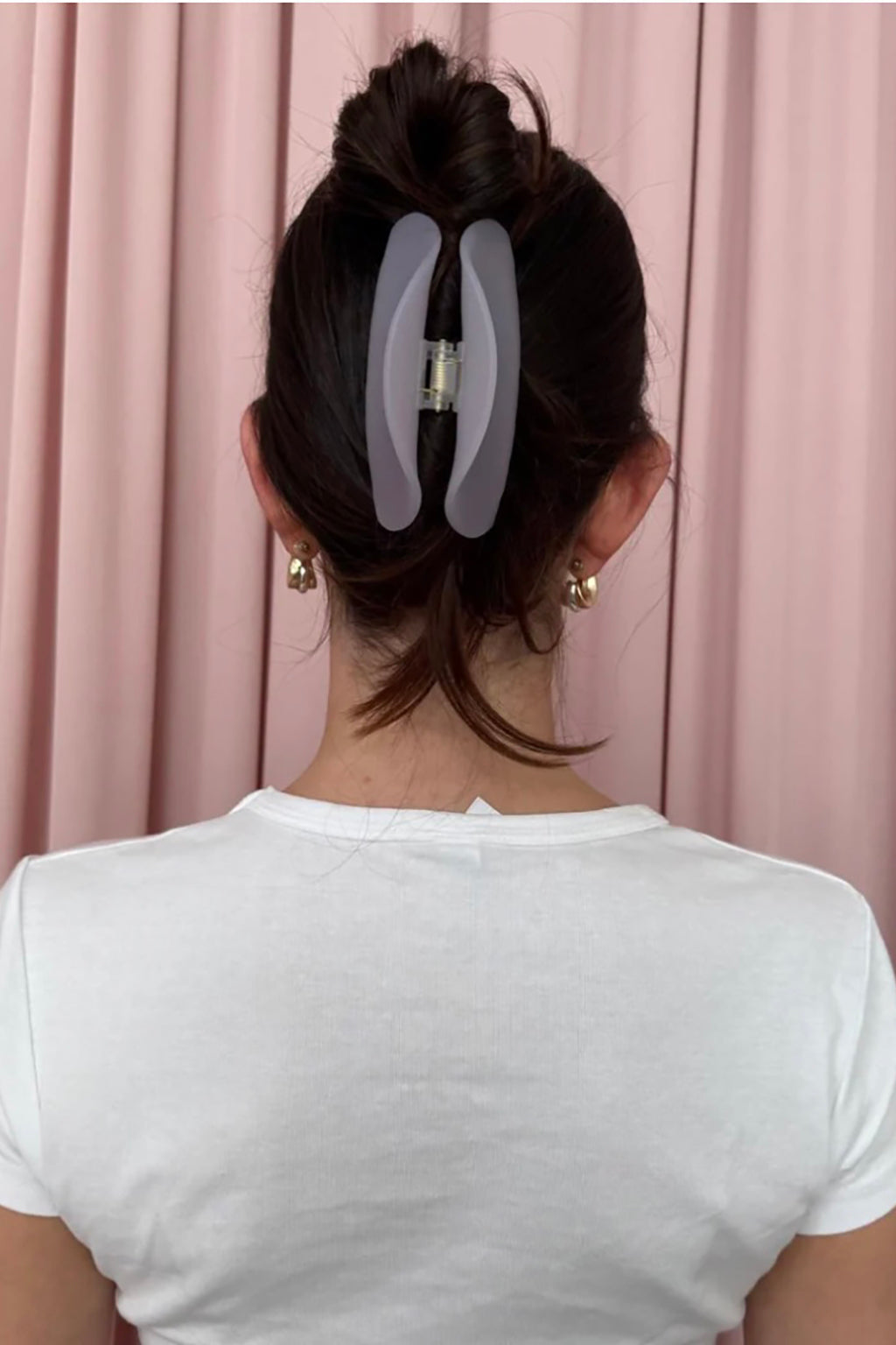 HALF MOON CLIP IN LILAC SMOKE