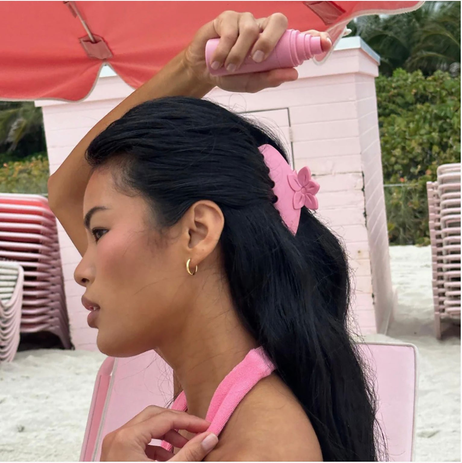 BIG EFFING CLIP IN LYCHEE HIBISCUS