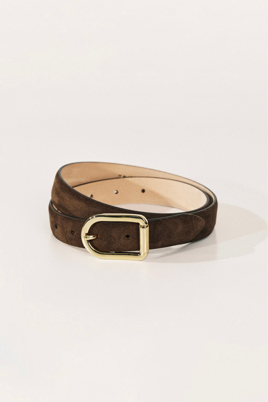 MIJA BELT IN BROWN SUEDE & GOLD