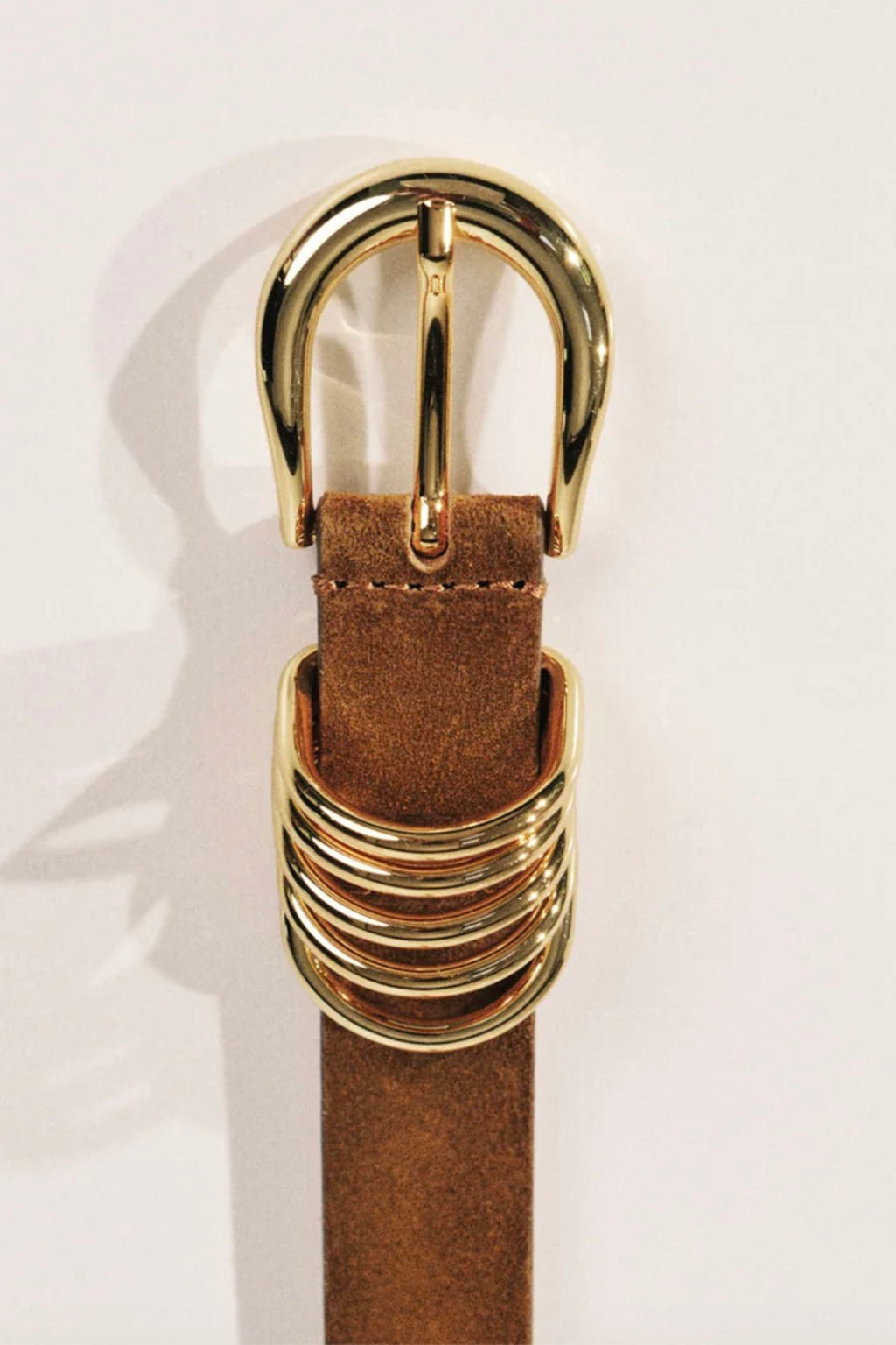 HOLLYHOCK BELT IN OCHRE SUEDE & GOLD