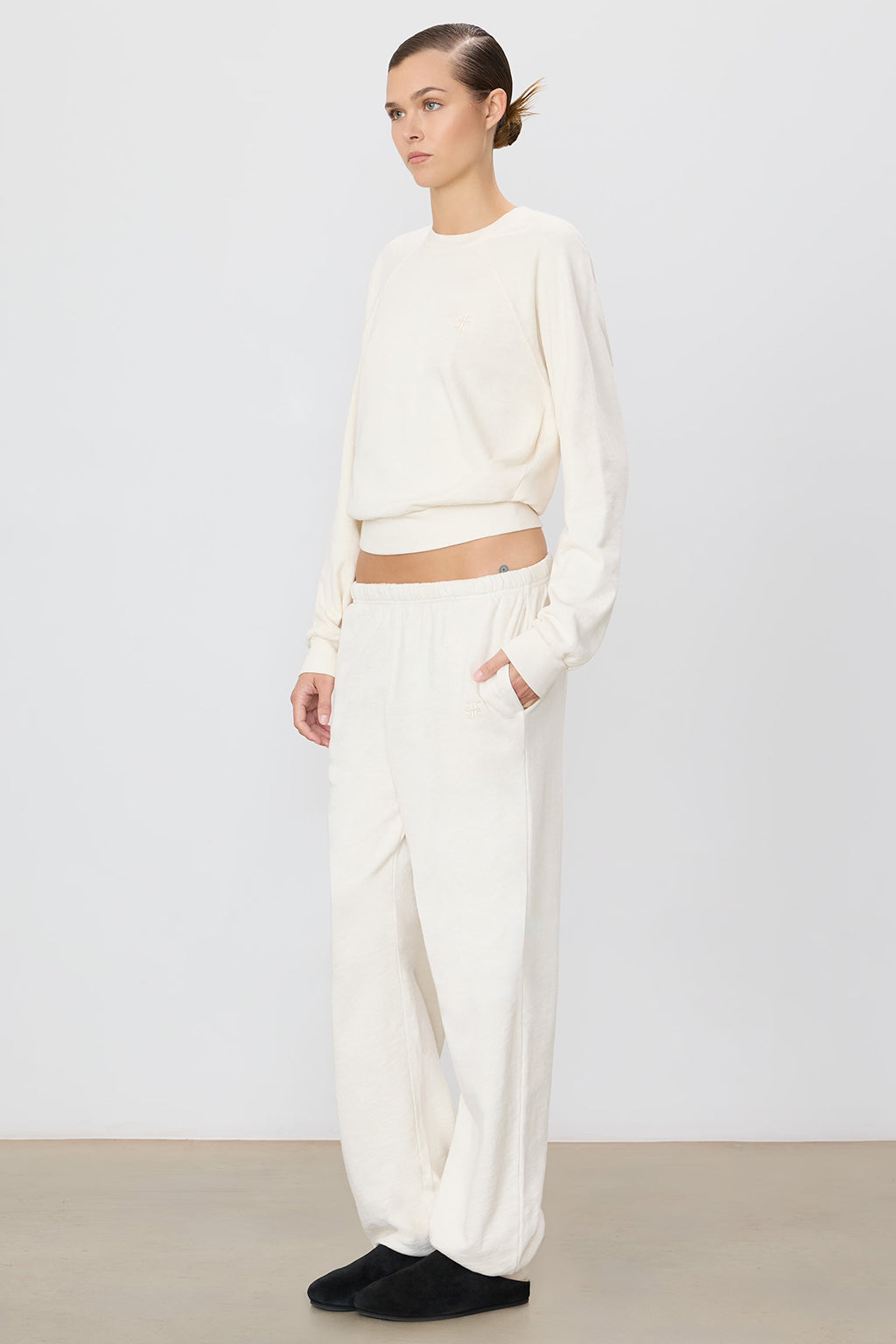 LIGHTWEIGHT FRENCH TERRY BOYFRIEND POCKET SWEATPANT