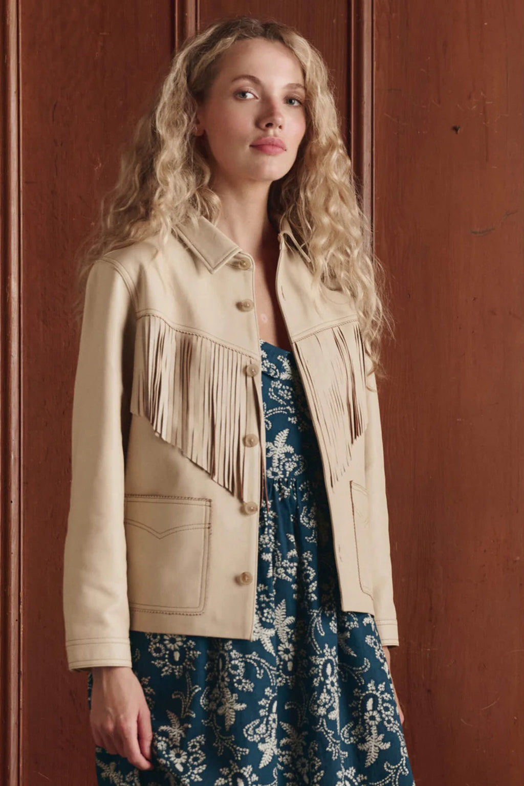 LEATHER FRINGE JACKET