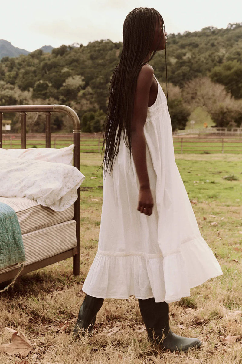 THE EYELET RUFFLE TANK NIGHT DRESS