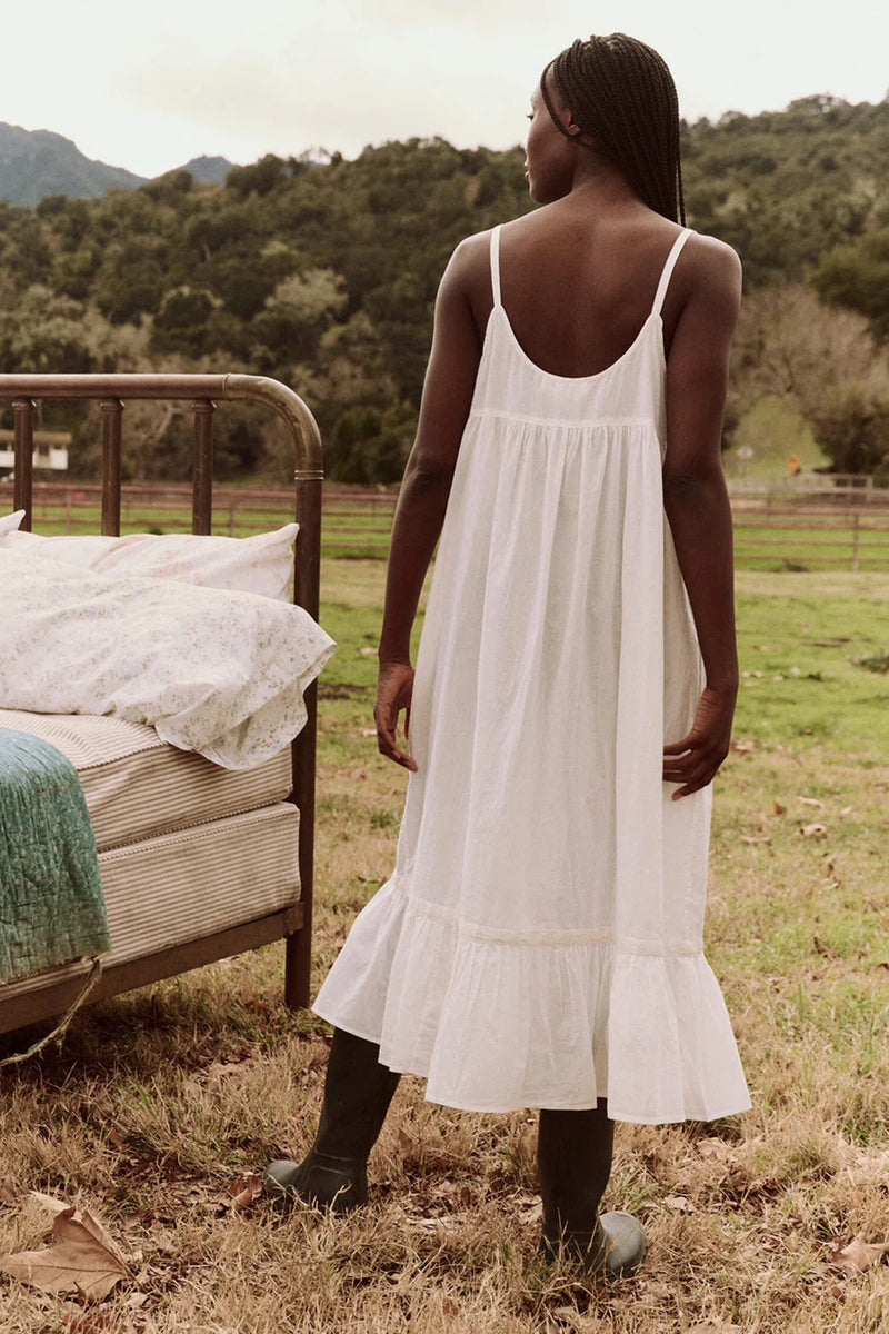 THE EYELET RUFFLE TANK NIGHT DRESS