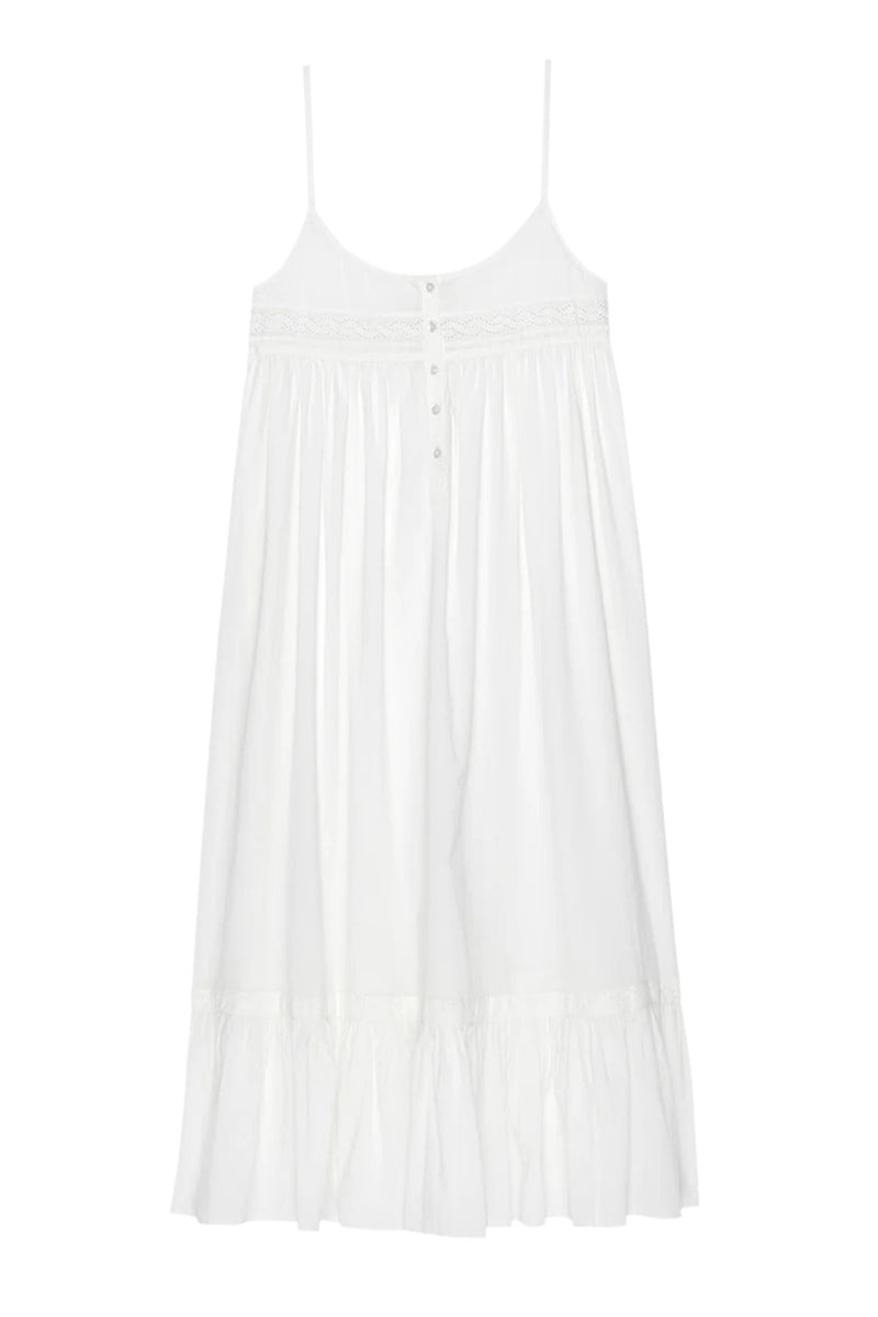 THE EYELET RUFFLE TANK NIGHT DRESS