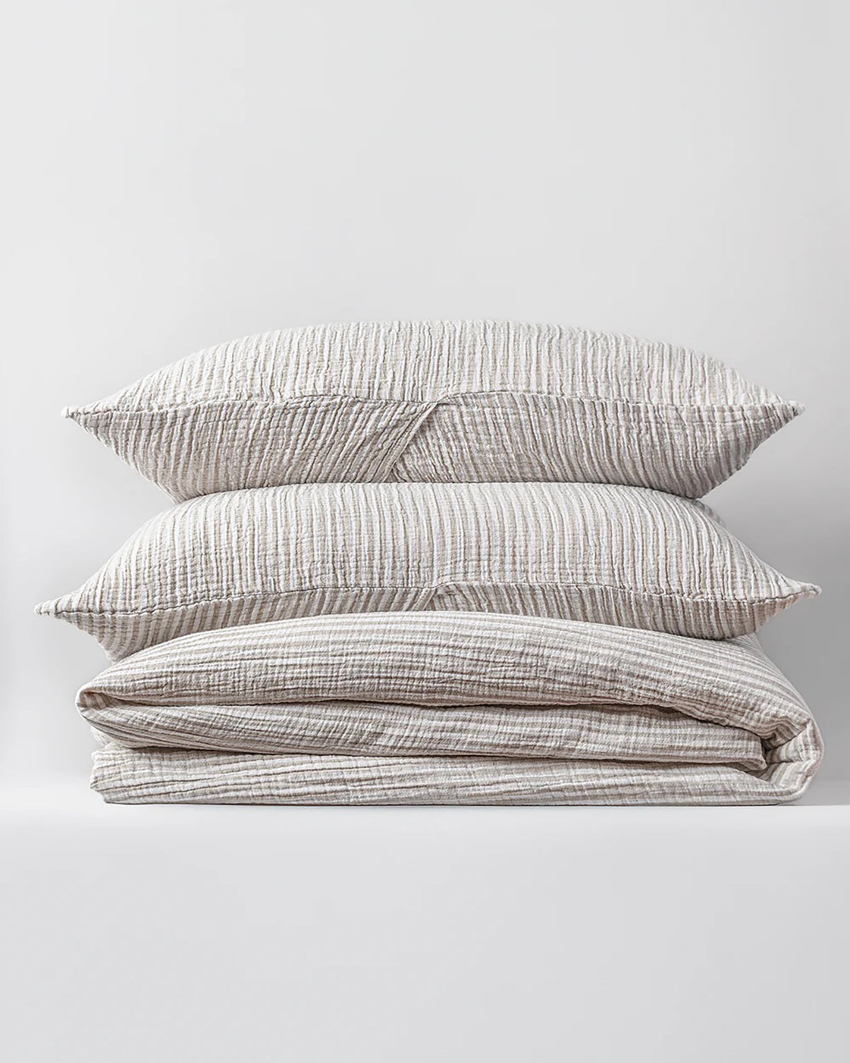 THE CLOUD DUVET SET KING - PINSTRIPE