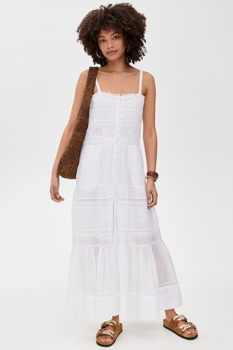 DIVINE COTTON EYELET TANK DRESS