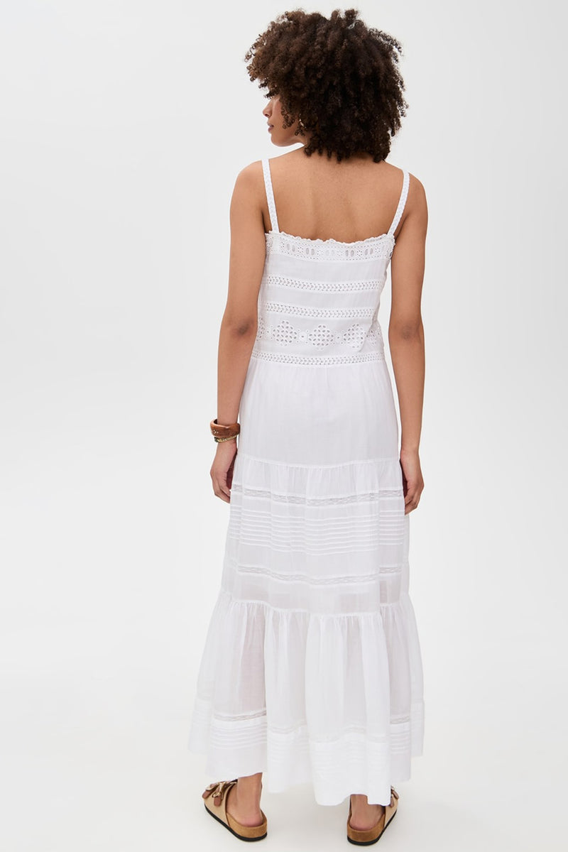 DIVINE COTTON EYELET TANK DRESS