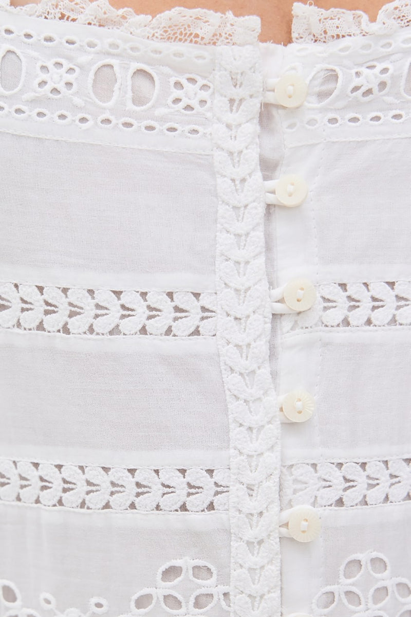 DIVINE COTTON EYELET TANK DRESS