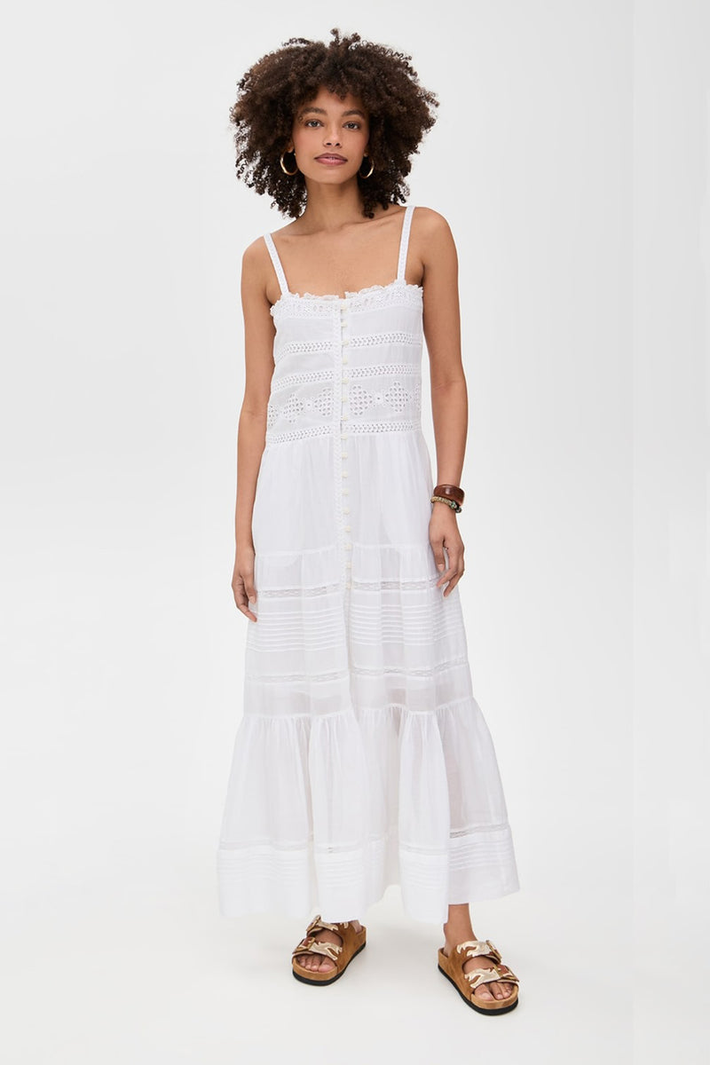 DIVINE COTTON EYELET TANK DRESS