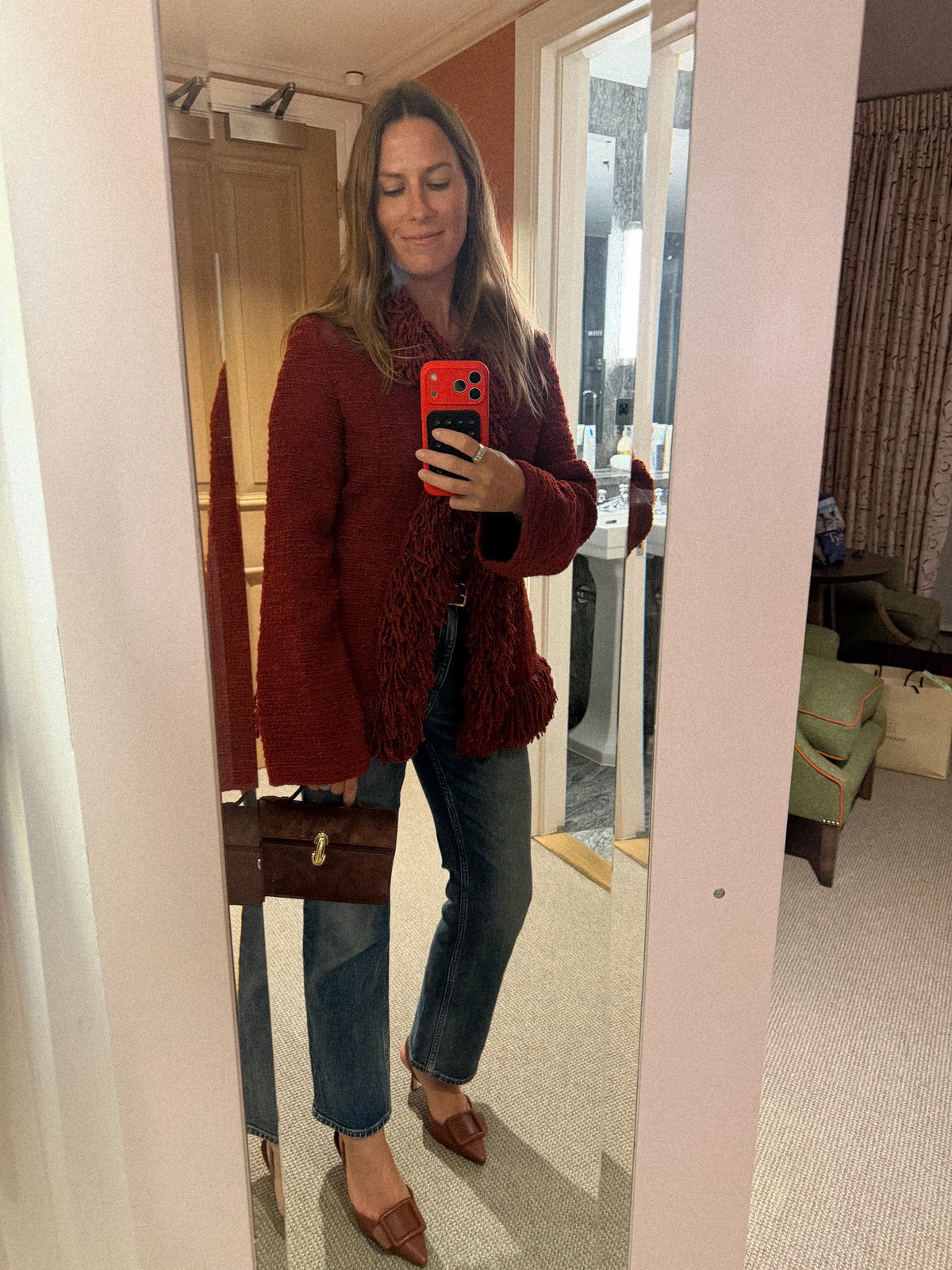 FRINGE WOOL BLEND TWEED BLAZER