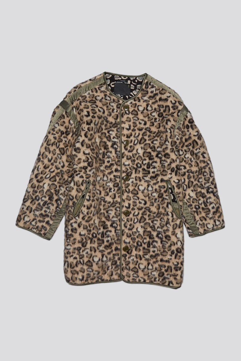 LEOPARD KNIT COAT