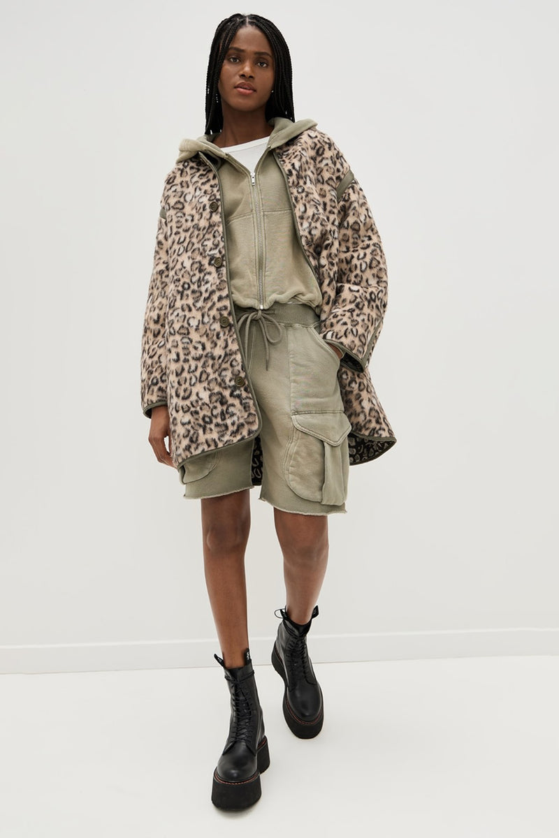 LEOPARD KNIT COAT