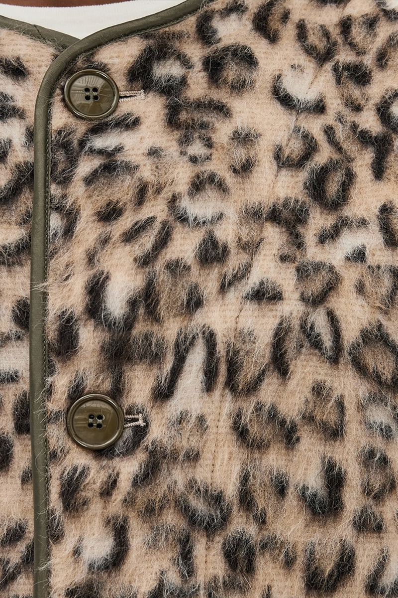 LEOPARD KNIT COAT
