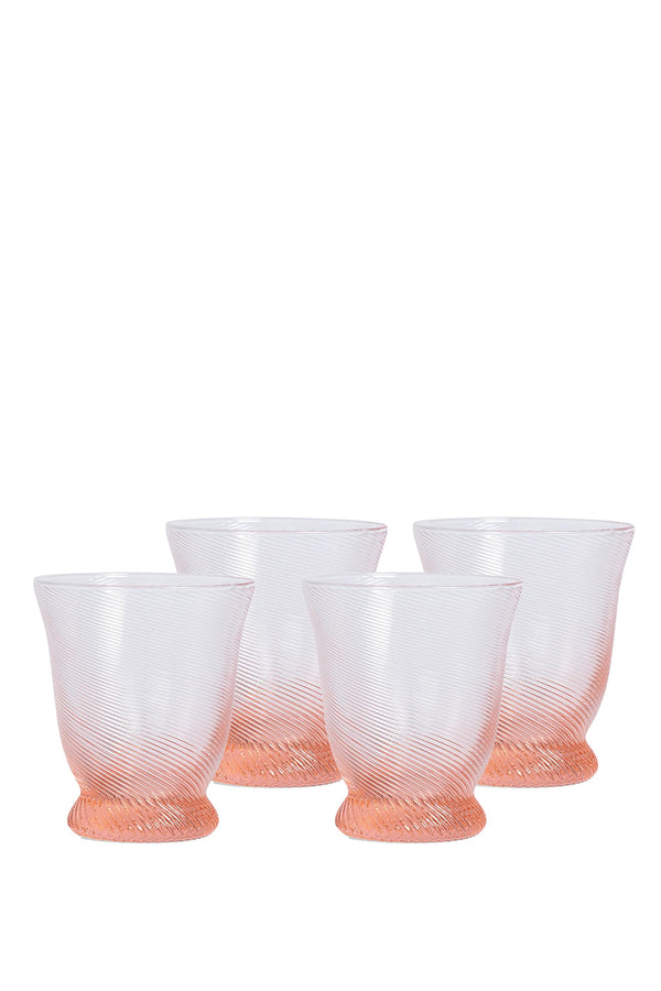 SPIRAL TUMBLERS, SET OF 4