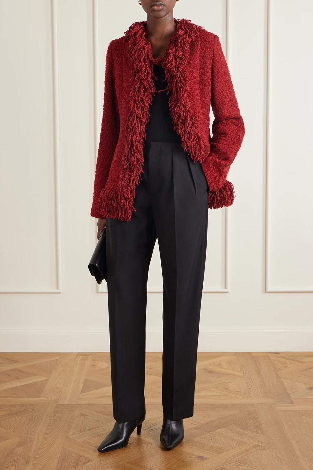 FRINGE WOOL BLEND TWEED BLAZER *pre-order*