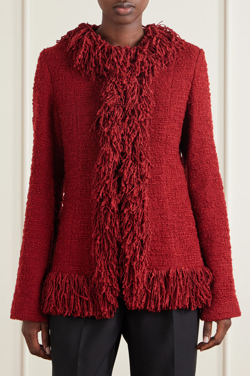 FRINGE WOOL BLEND TWEED BLAZER *pre-order*