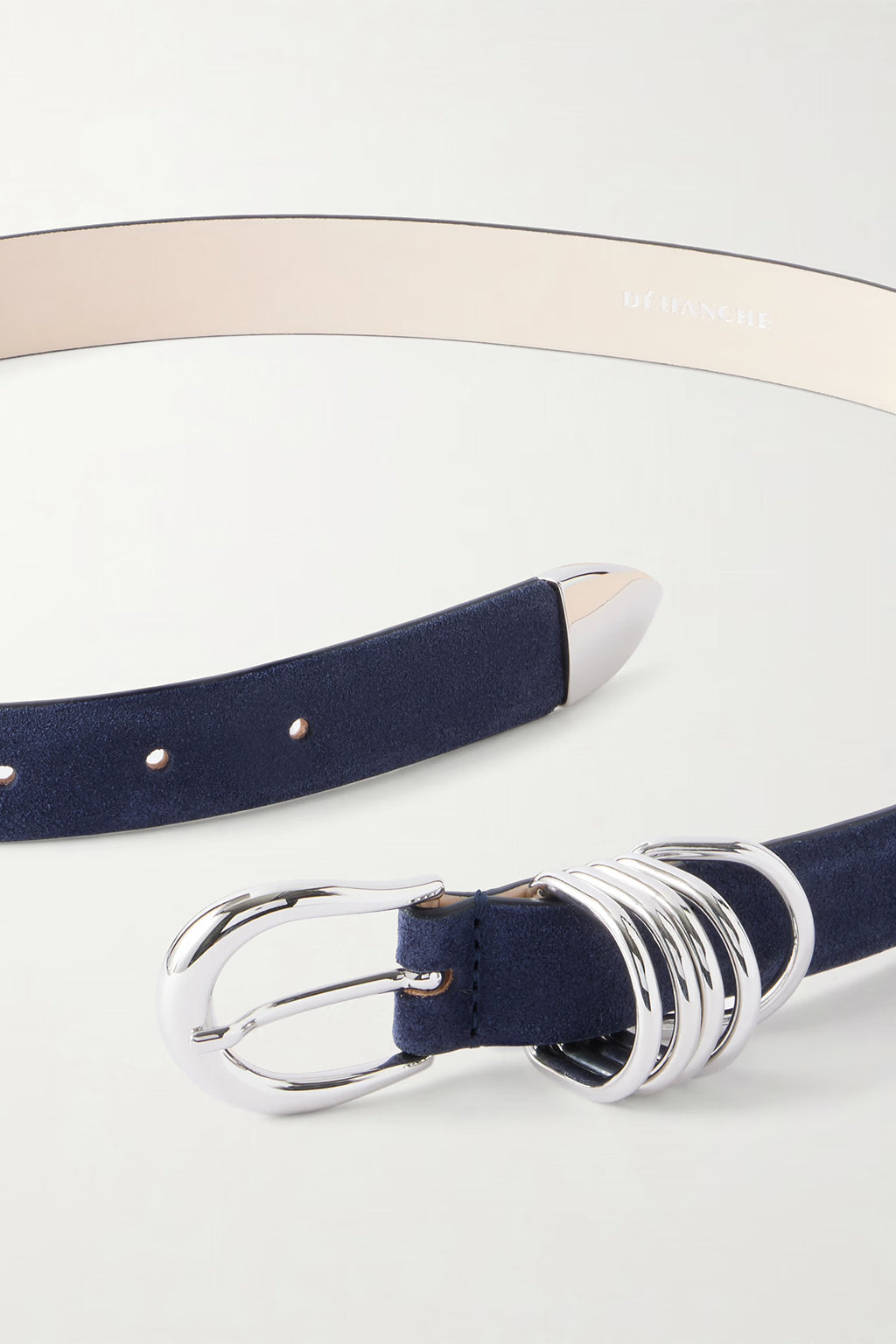 HOLLYHOCK BELT IN NAVY SUEDE & SILVER
