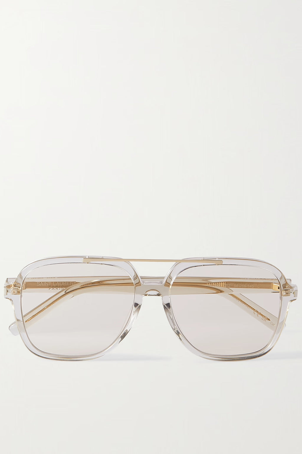 SAINT LAURENT CLEAR AVIATOR SUNGLASSES *pre-order*