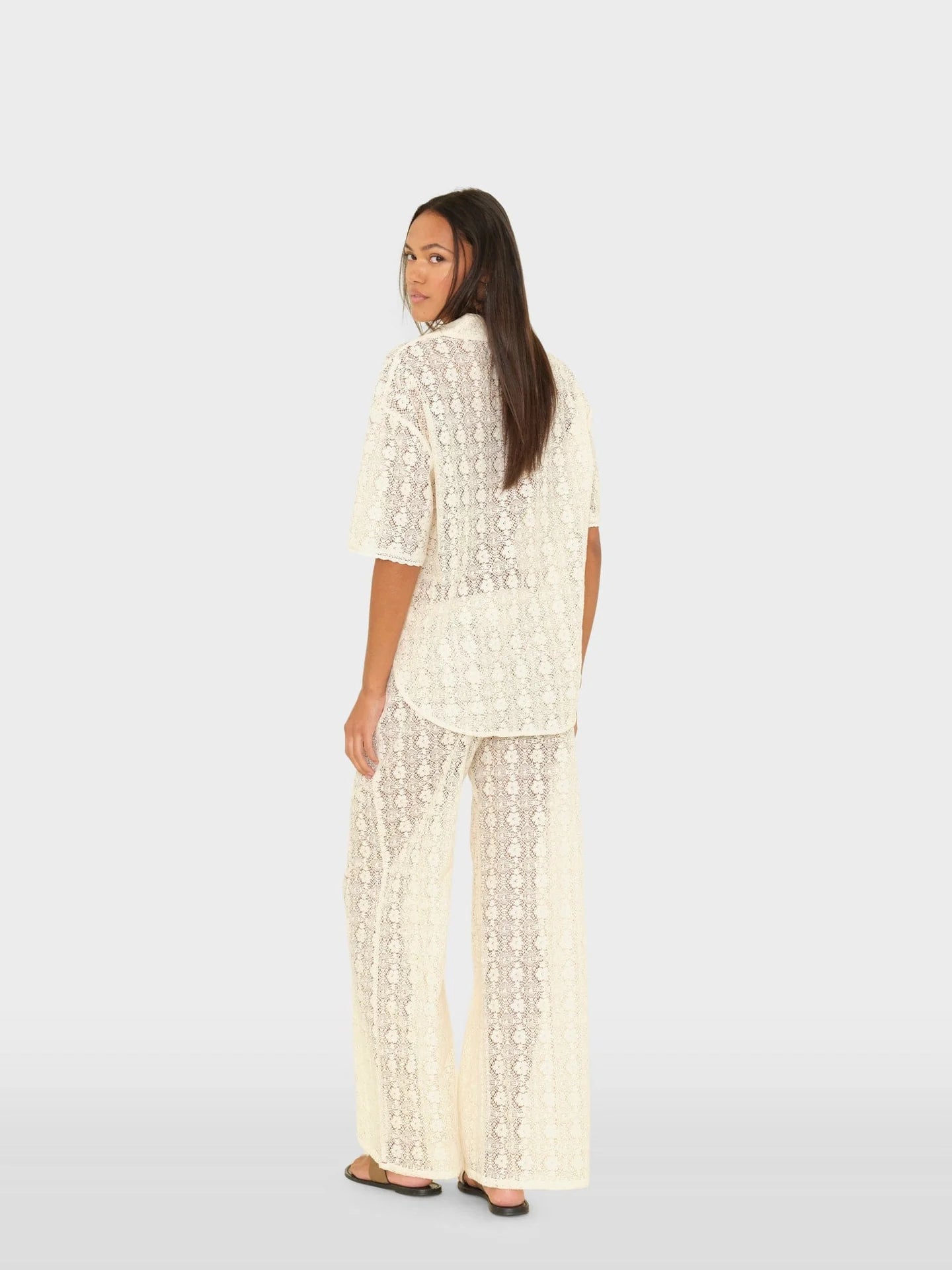 INEZ COTTON LACE SHIRT